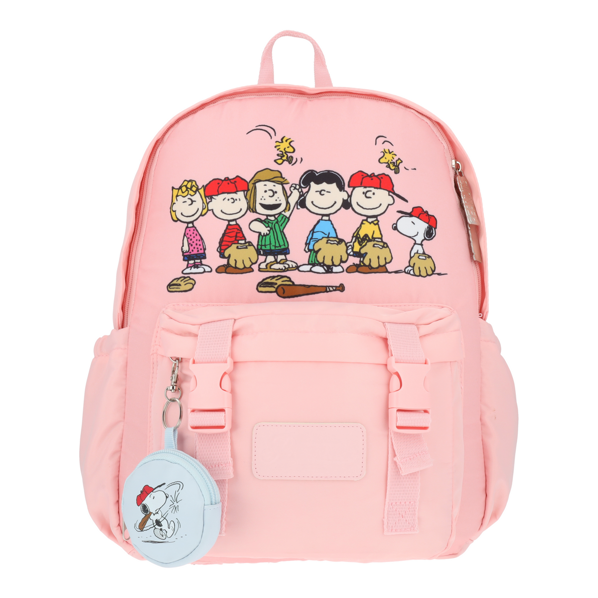 Mochila Peanuts Snoopy y Amigos Béisbol Rosa