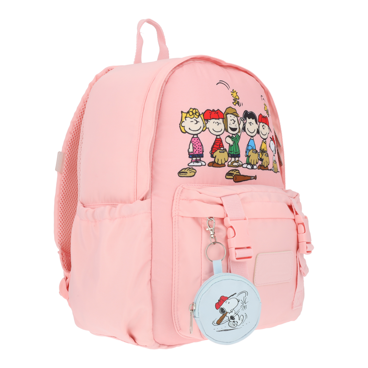 Mochila Peanuts Snoopy y Amigos Béisbol Rosa