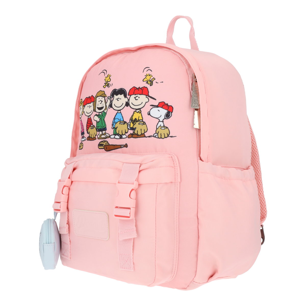 Mochila Peanuts Snoopy y Amigos Béisbol Rosa